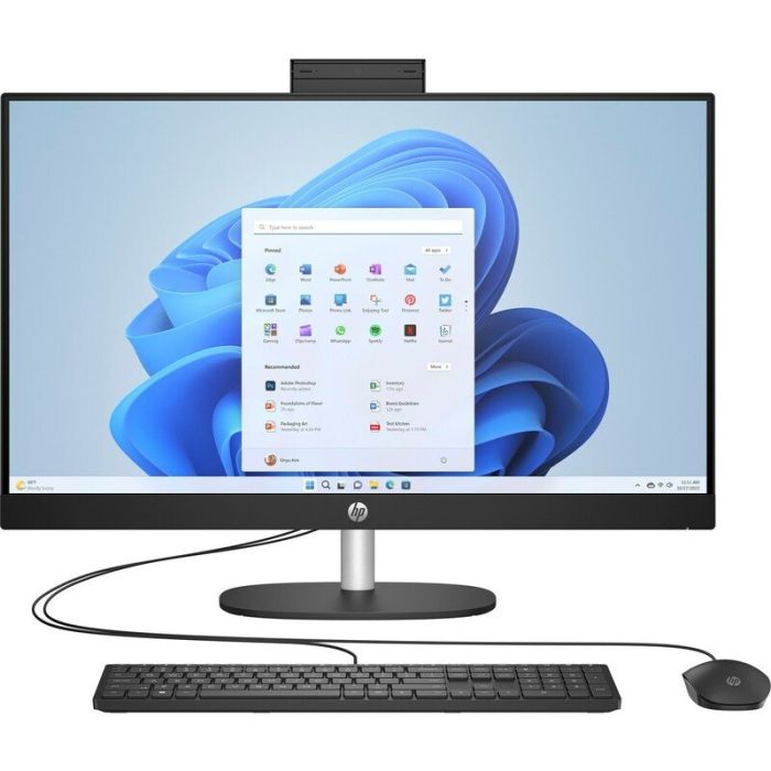 HP All-in-One 27-CR0155NH Desktop, Intel Core i7 1355U, 8GB DDR4 3200MHz, 512GB PCIe NVMe M.2 SSD, FreeDOS, 27-inch FHD Touch Screen, No Graphics Card, Jet Black (A99BNEA)